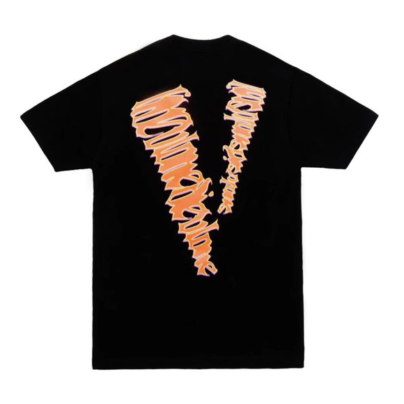 VLONE Shirts Vlone X Juice Wrld Neon Orange On Black Tshirt Poshmark